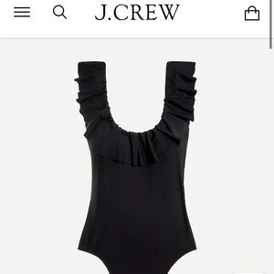 NWT J. Crew Ruffle Scoopback Swimsuit